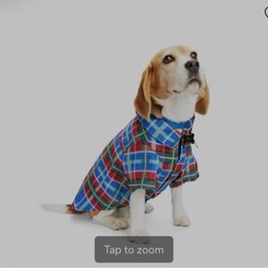 NWT Youly Woven Plaid dog shirt, size XS